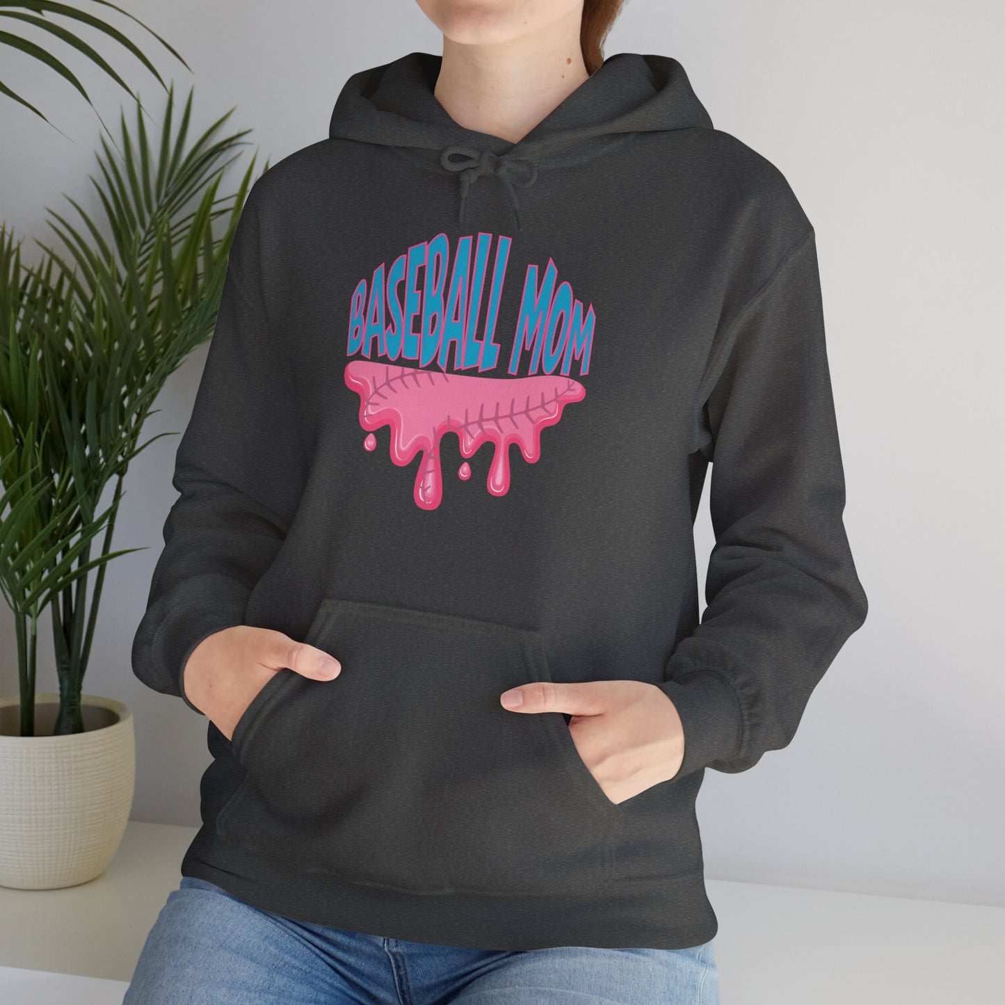 Baseball Mom Bubblegum Drip Hoodie