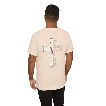 Philippians 4:13 Baseball Cross Unisex T-Shirt — "I Can Do All Things Through Christ"
