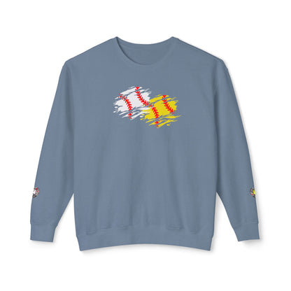 Baseball & Softball Love - Unisex Style Lightweight Crewneck Sweatshirt