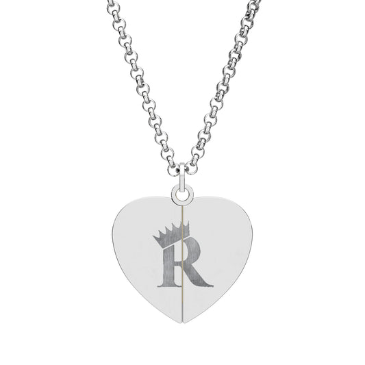 Limited Edition: Calgary Royals Baseball Mom - Engraved Hidden Message Heart Necklace