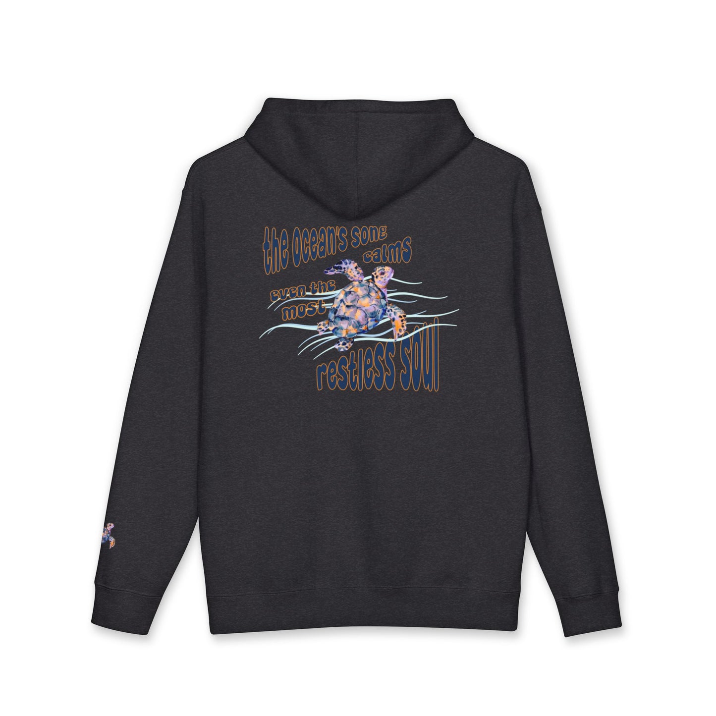 'The Ocean's Song Calms Even The Most Restless Soul' - Sea Turtle Graphic Hoodie