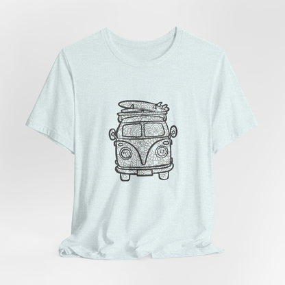 Vintage VW Mandala Surf Van T‑Shirt