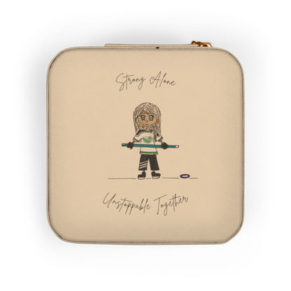 Ringette Girl - "Strong Alone Unstoppable Together" | Jewelry Travel Case