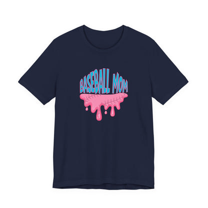 Baseball Mom Bubblegum Drip T-Shirt — Unisex fit
