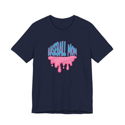 Baseball Mom Bubblegum Drip T-Shirt — Unisex fit