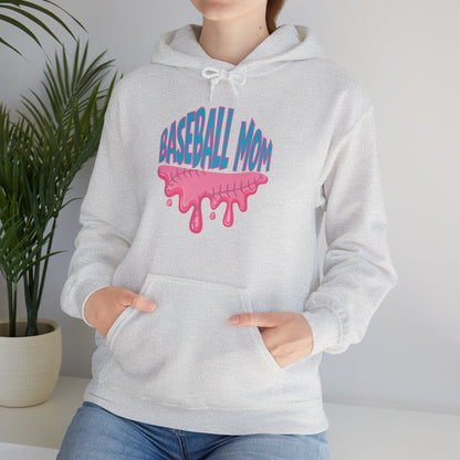 Baseball Mom Bubblegum Drip Hoodie