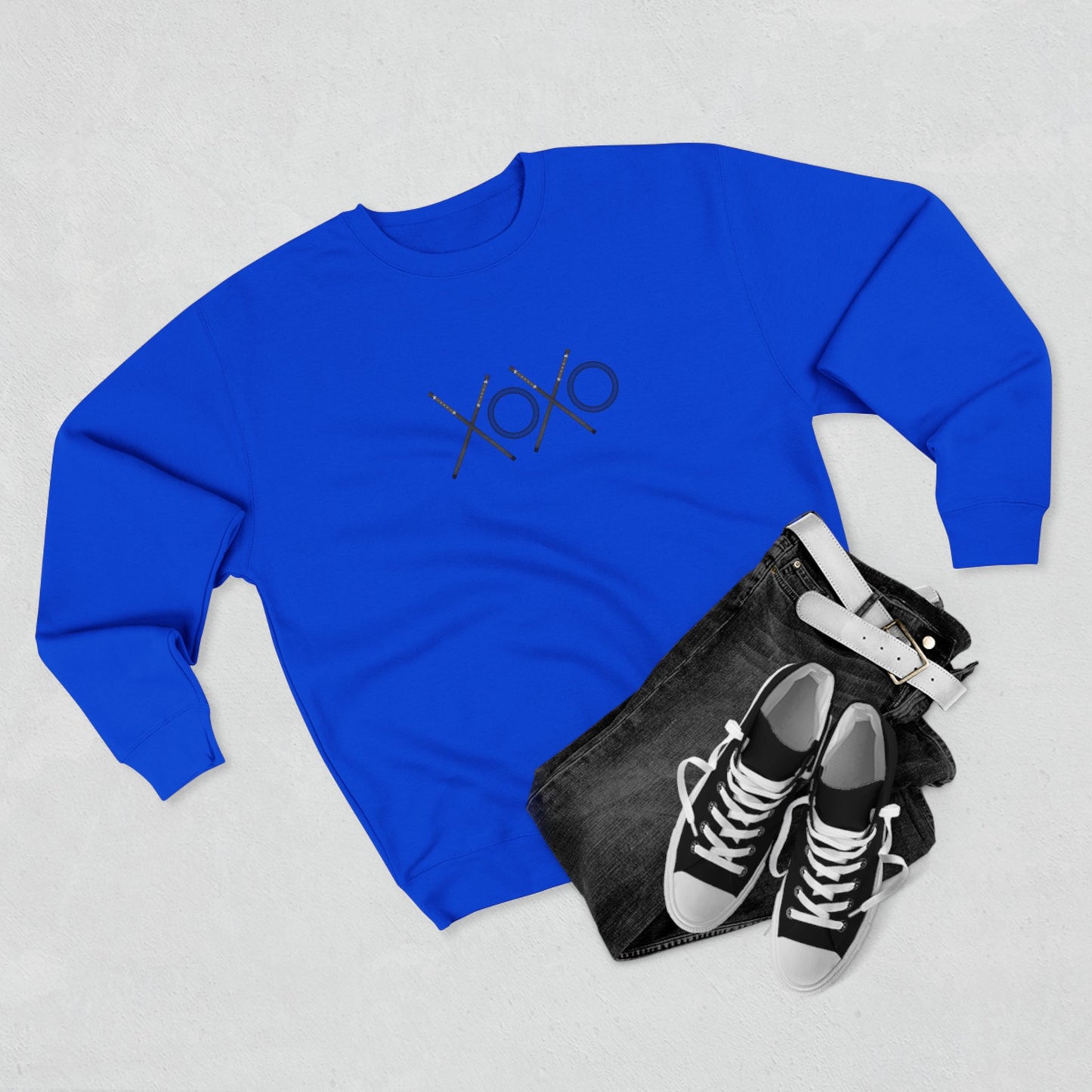XOXO Ringette Crewneck Sweatshirt | Ringette Sticks and Rings XOXO
