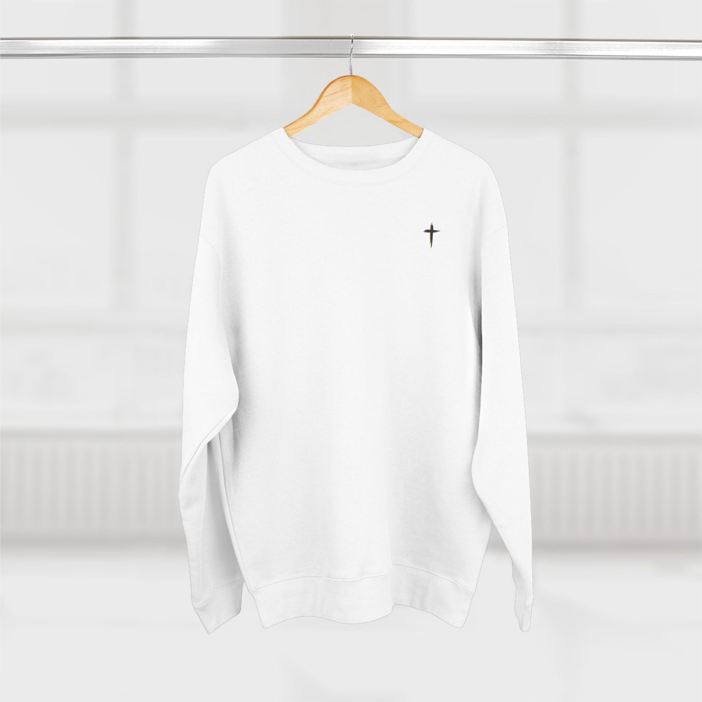 Christian Cross Crewneck Sweatshirt — Galations 5:22-23 Scripture