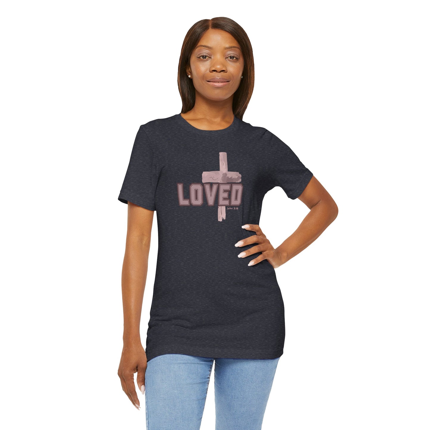 Loved John 3:16 Cross Unisex Tee
