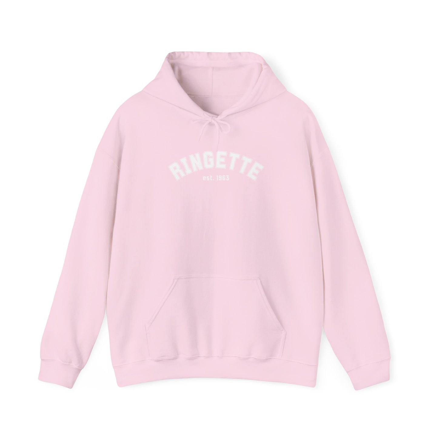 Ringette est 1963 - Varsity Arch Logo Adult Hoodie