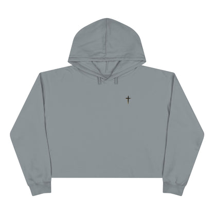 Crop Hoodie — 'Pray on it, Pray over it, Pray through it'