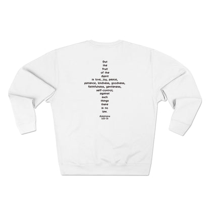 Christian Cross Crewneck Sweatshirt — Galations 5:22-23 Scripture