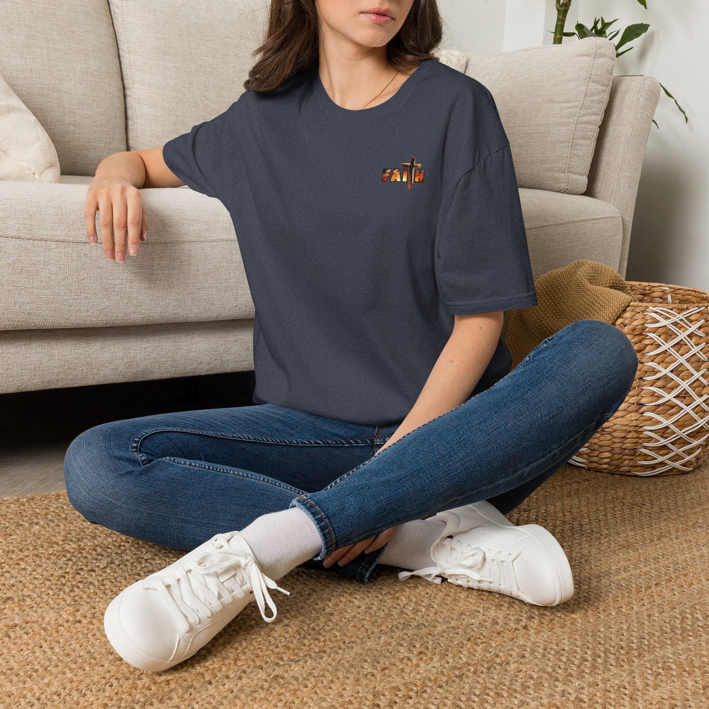 FAITH Sunrise Printed Cross T‑Shirt - Unisex