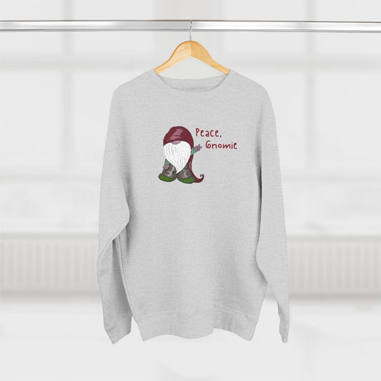 Peace Gnomie Christmas Gnome Sweatshirt | Funny Holiday Sweatshirt