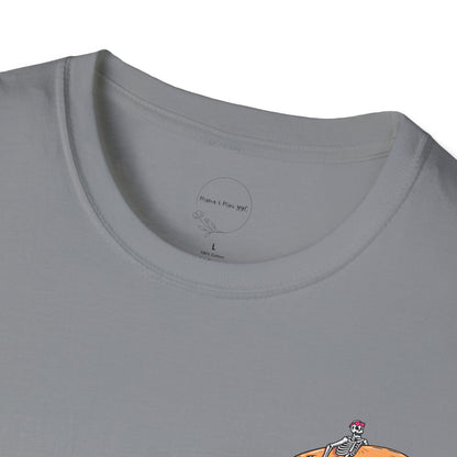 Skeleton Surfer, "Life's a Wave Catch It" Unisex T-Shirt
