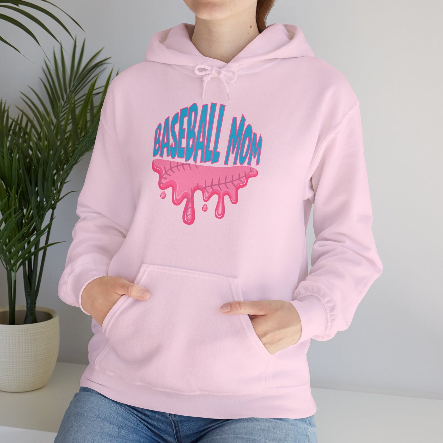 Baseball Mom Bubblegum Drip Hoodie
