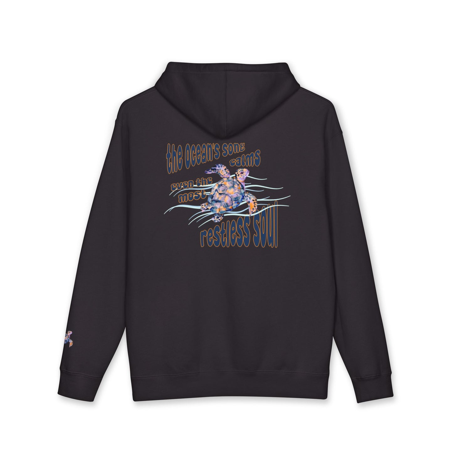 'The Ocean's Song Calms Even The Most Restless Soul' - Sea Turtle Graphic Hoodie