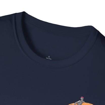 Skeleton Surfer, "Life's a Wave Catch It" Unisex T-Shirt