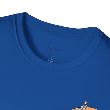 Skeleton Surfer, "Life's a Wave Catch It" Unisex T-Shirt