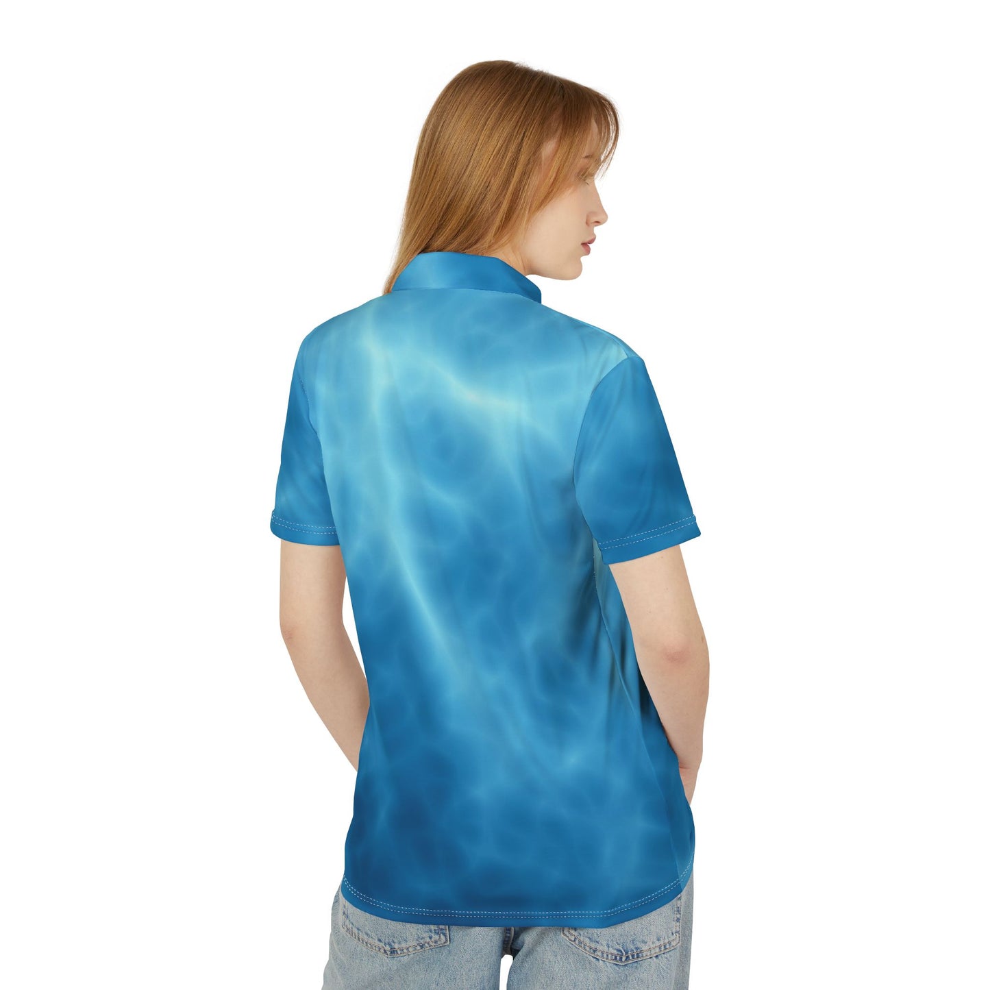 Blue Water Ripple  Golf Polo Shirt