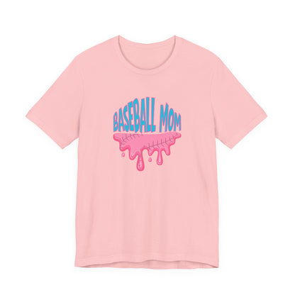 Baseball Mom Bubblegum Drip T-Shirt — Unisex fit