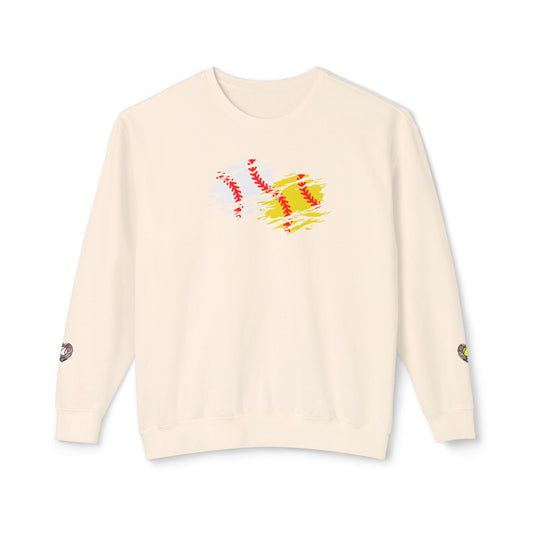 Baseball & Softball Love - Unisex Style Lightweight Crewneck Sweatshirt