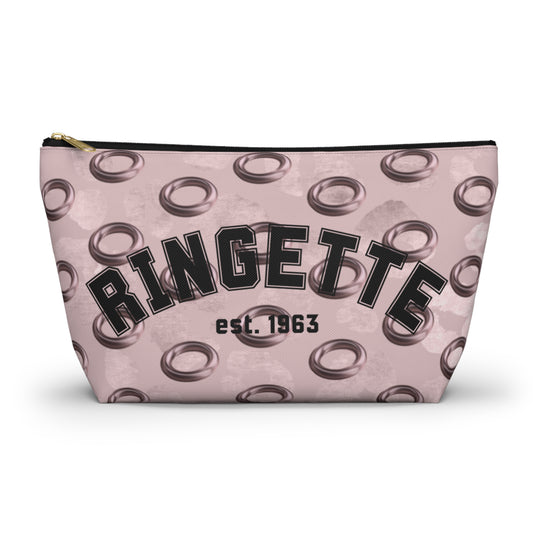 Ringette Accessory and Cosmetic Bag - Rose Gold and Black