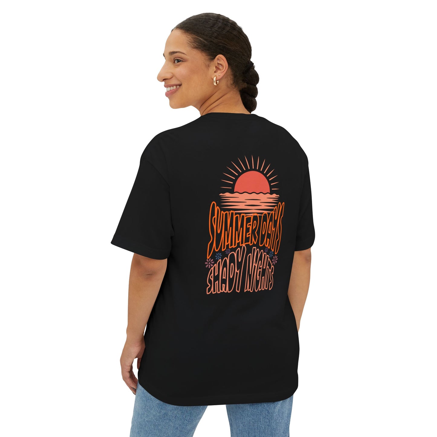 Boxy Tee — "Summer Days, Shady Nights" Sunset