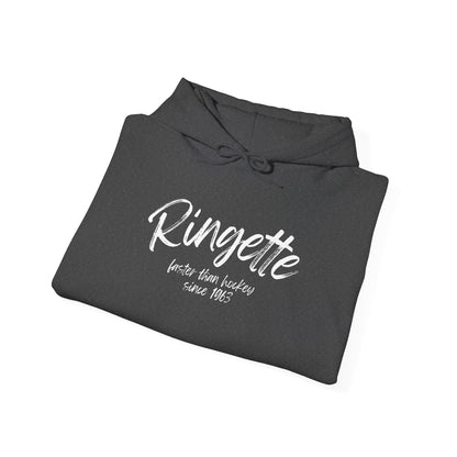 Ringette - Faster Than Hockey Since 1963 Adult Hoodie