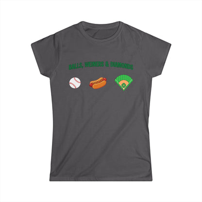 Baseball 'Balls, Weiners & Diamonds' Women's Tee