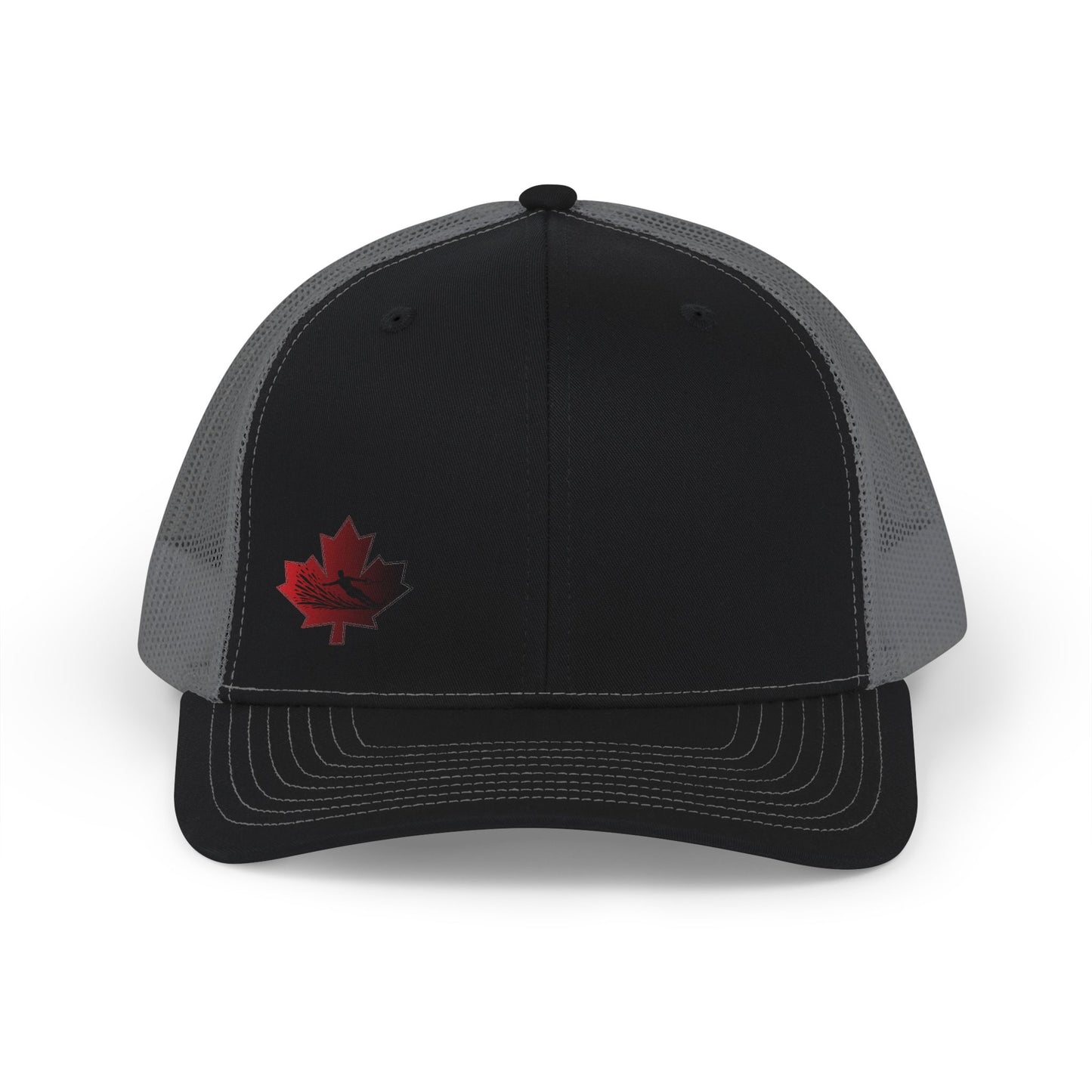 Male Waterskier Maple Leaf Snapback Trucker Cap