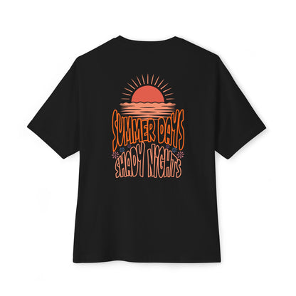 Boxy Tee — "Summer Days, Shady Nights" Sunset