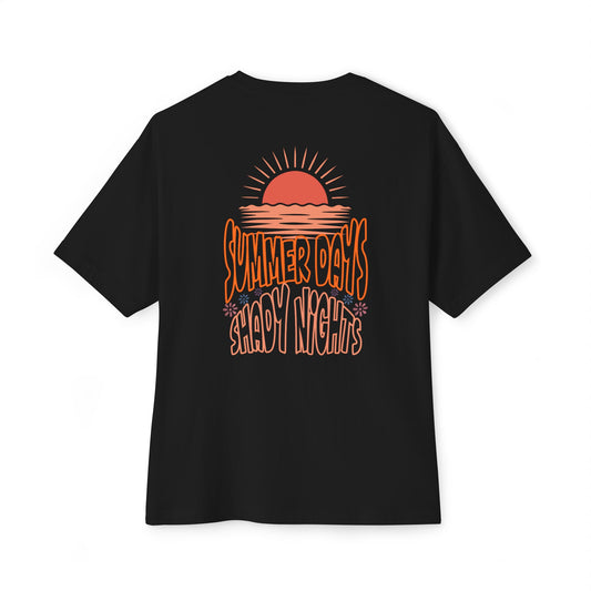 Boxy Tee — "Summer Days, Shady Nights" Sunset