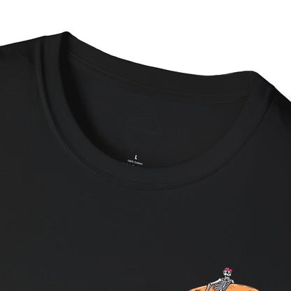Skeleton Surfer, "Life's a Wave Catch It" Unisex T-Shirt