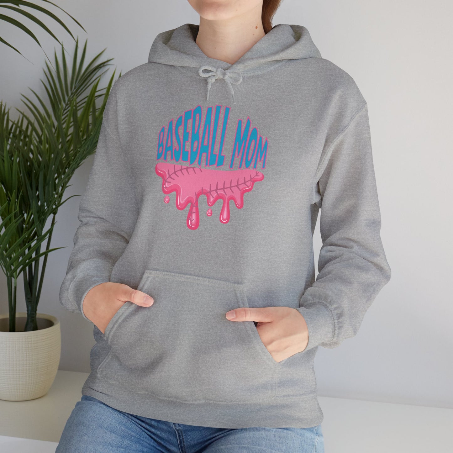 Baseball Mom Bubblegum Drip Hoodie
