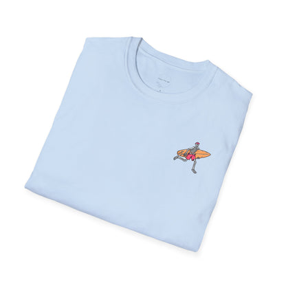 Skeleton Surfer, "Life's a Wave Catch It" Unisex T-Shirt