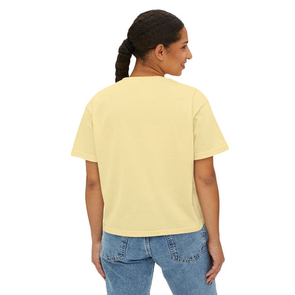 Women's Cropped Boxy Tee - Pray On It, Pray Over It, Pray Through It