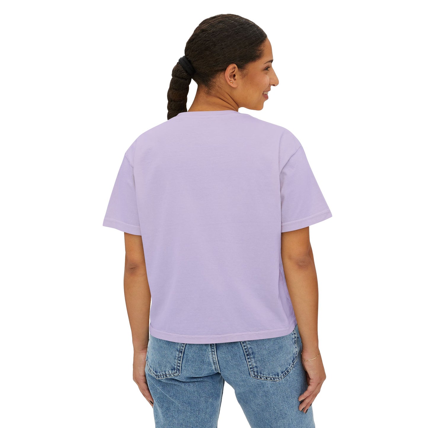 Women's Cropped Boxy Tee - Pray On It, Pray Over It, Pray Through It