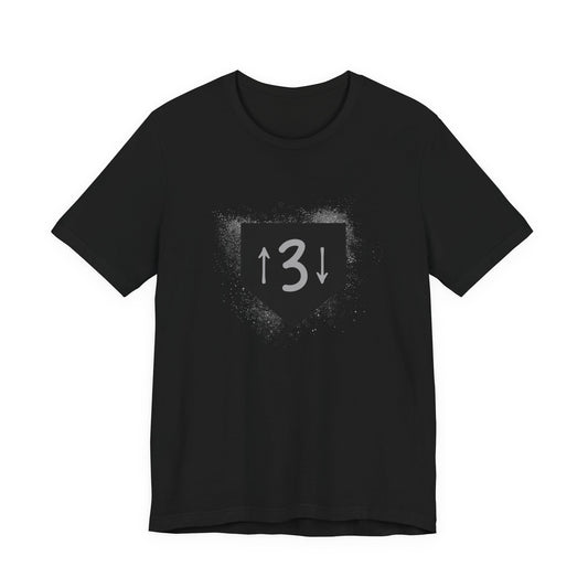 3-Up-3-Down Baseball Home Plate - Unisex Tee