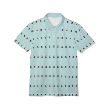Highland Cow Pool Floatie Pattern Golf Polo Shirt