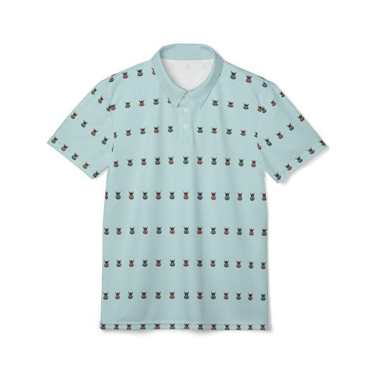 Highland Cow Pool Floatie Pattern Golf Polo Shirt