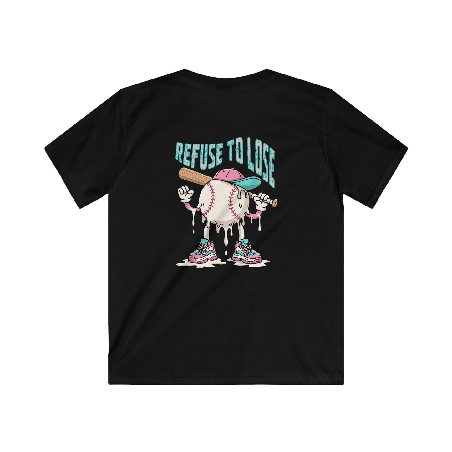 Youth Tee — 'Refuse To Lose' Melting Baseball Graphic Tee