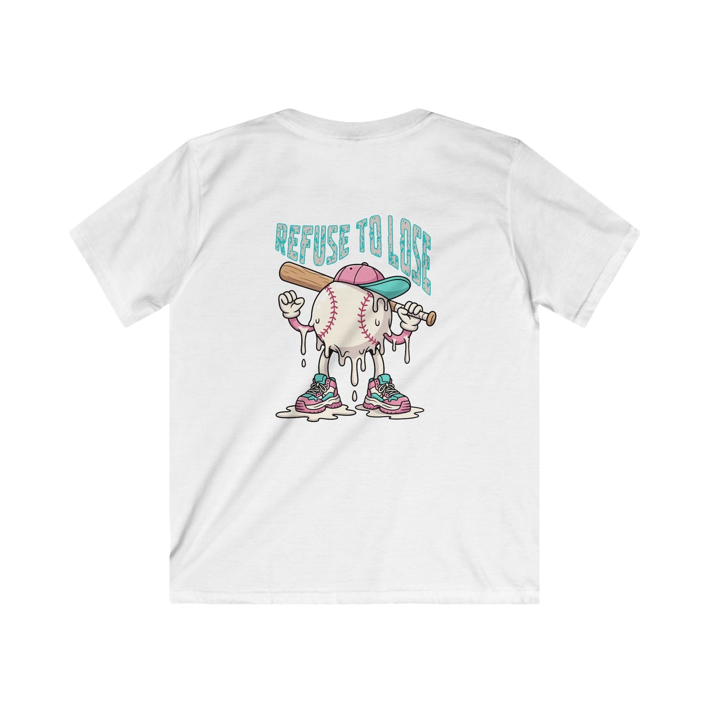 Youth Tee — 'Refuse To Lose' Melting Baseball Graphic Tee