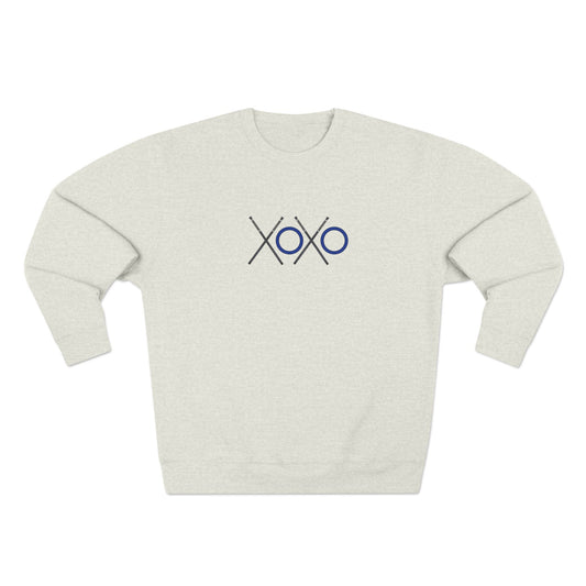 XOXO Ringette Crewneck Sweatshirt | Ringette Sticks and Rings XOXO