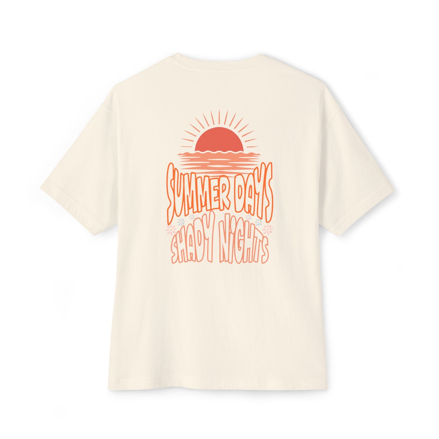 Boxy Tee — "Summer Days, Shady Nights" Sunset
