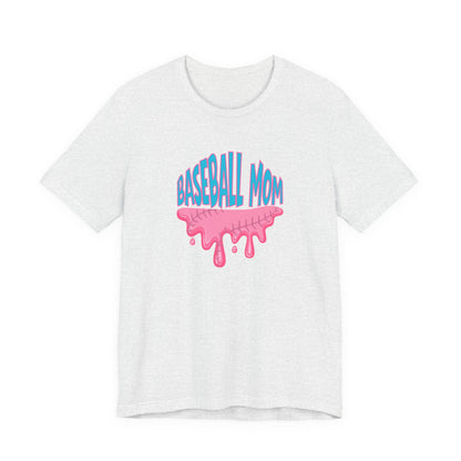 Baseball Mom Bubblegum Drip T-Shirt — Unisex fit