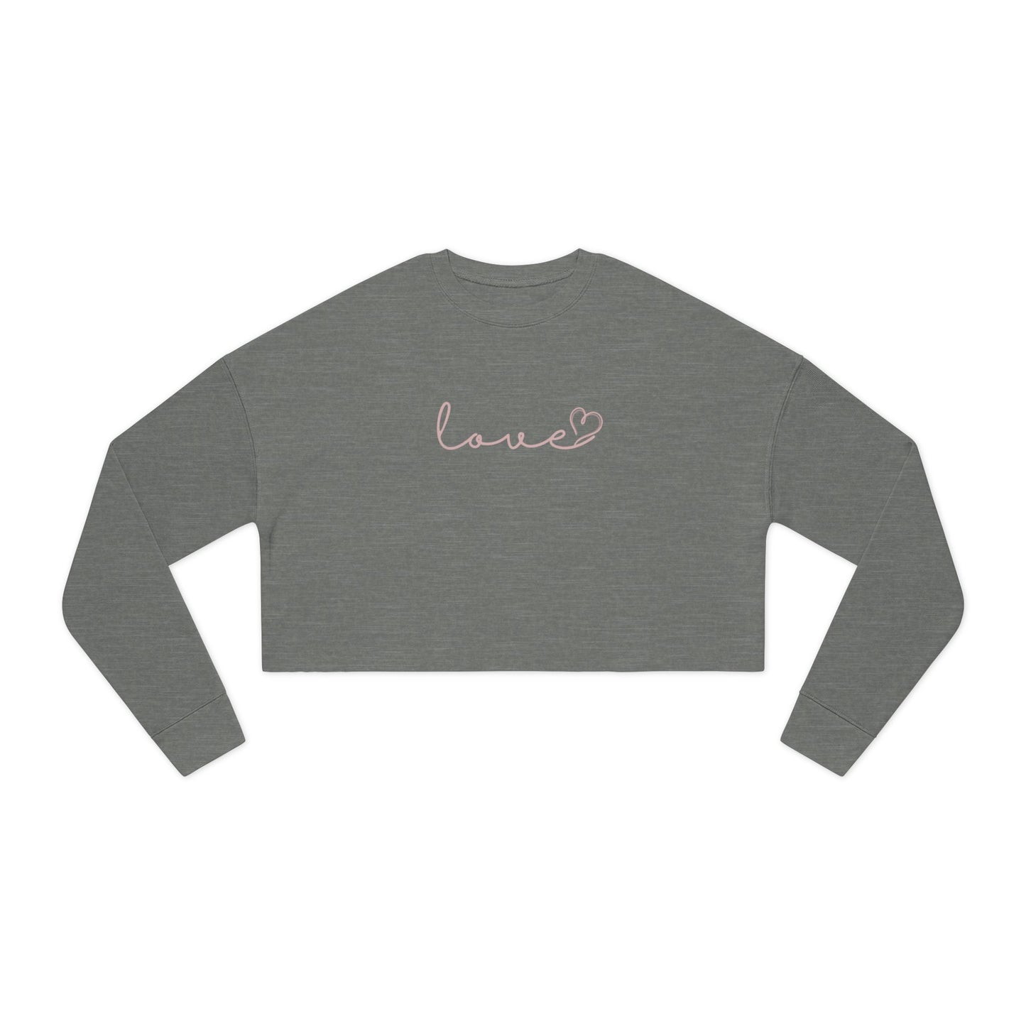 Love Script Cropped Women's Sweatshirt