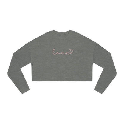 Love Script Cropped Women's Sweatshirt