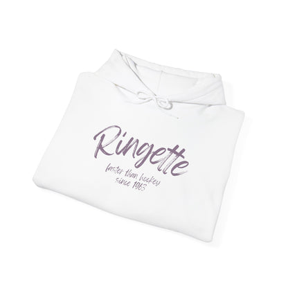 Ringette - Faster Than Hockey Since 1963 Adult Hoodie