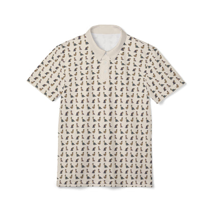 Dinosaur Cartoon Pattern Golf Polo Shirt